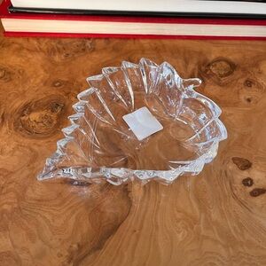 Waterford Clear Crystal Leaf Bowl